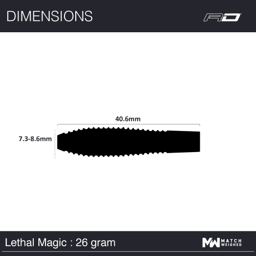 LETHAL MAGIC 4 Steeldart-Set 26 Gr.